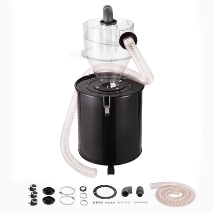 Cyclone Dust Separator, 50L Metal Tank, 4 In Hose