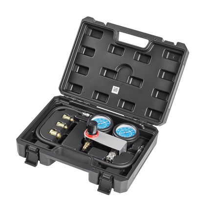 Cylinder Leak-Down Tester Kit, Dual Gauge 0-100 PSI, 4 Adapters