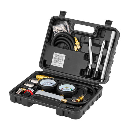 Cylinder Leak-Down Tester Kit, Dual Gauge 0-100 PSI, 4 Adapters