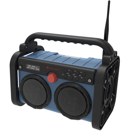 DAB85BL stereo stavební/zahradní rádio DAB+/FM s Bluetooth®, LED osvětlením a Li-Ion baterií