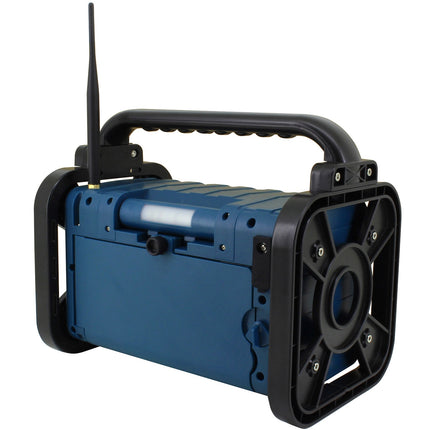 DAB85BL stereo stavební/zahradní rádio DAB+/FM s Bluetooth®, LED osvětlením a Li-Ion baterií
