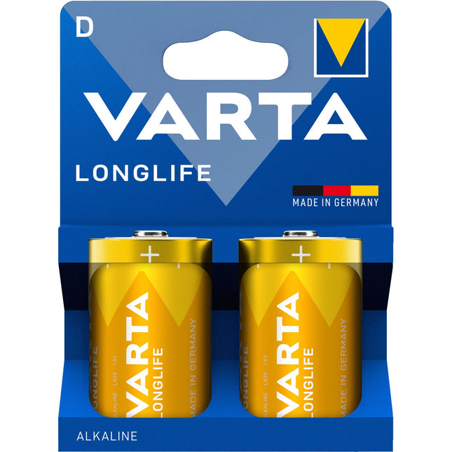 Baterie D, dlouhá výdrž, 2 ks, alkalické