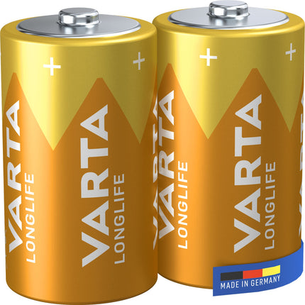 Baterie D, dlouhá výdrž, 2 ks, alkalické