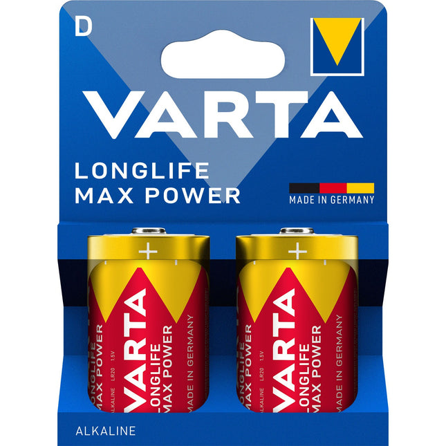 Baterie D, Longlife Max Power, 2 ks