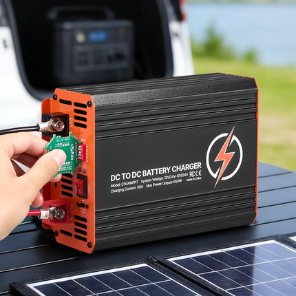 DC to DC MPPT Charger 50A 650W, 12/24V Dual Input