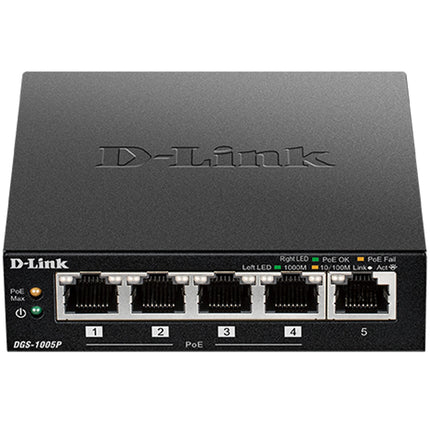 DGS-1005P 5portový gigabitový PoE+ switch