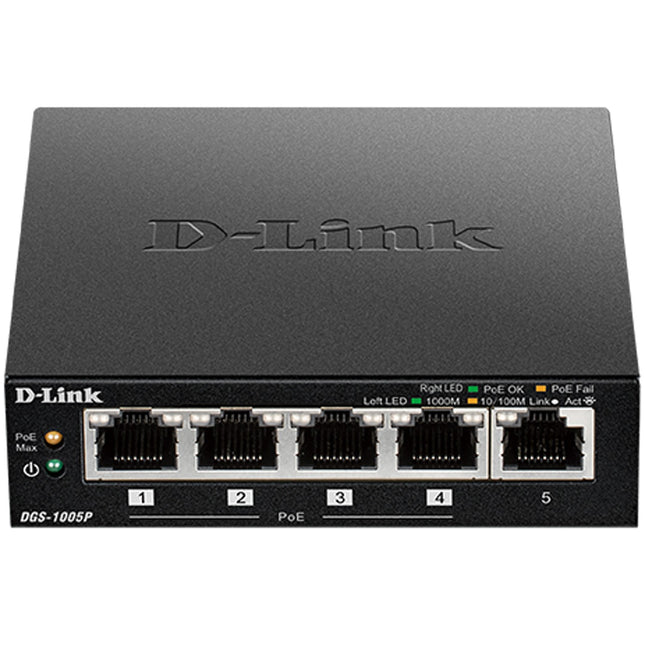 DGS-1005P 5portový gigabitový PoE+ switch