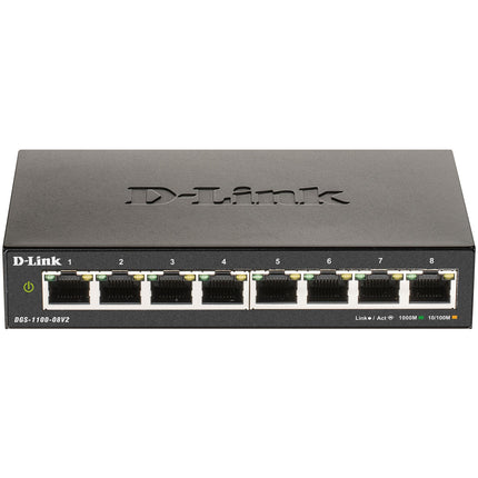 DGS-1100-08V2 8portový smart spravovatelný gigabitový switch