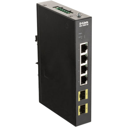 DIS-100G-6S 4portový gigabitový průmyslový switch s 2 x 100/1000M SFP