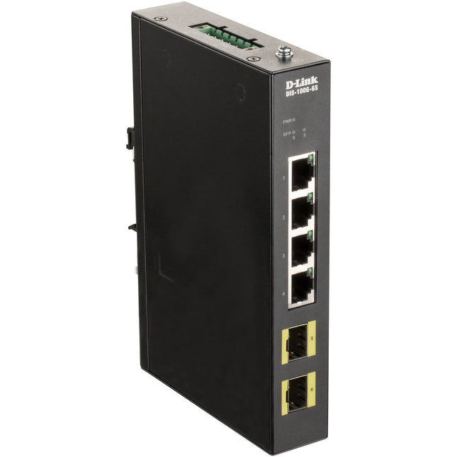 DIS-100G-6S 4portový gigabitový průmyslový switch s 2 x 100/1000M SFP