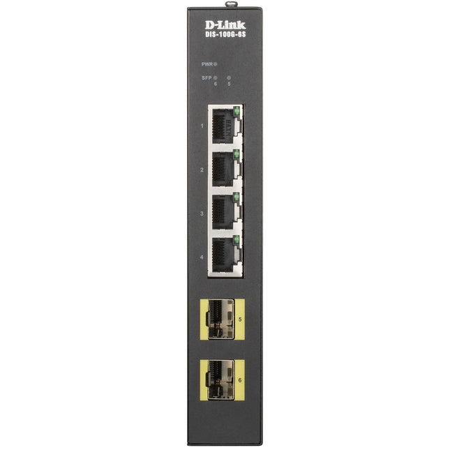 DIS-100G-6S 4portový gigabitový průmyslový switch s 2 x 100/1000M SFP