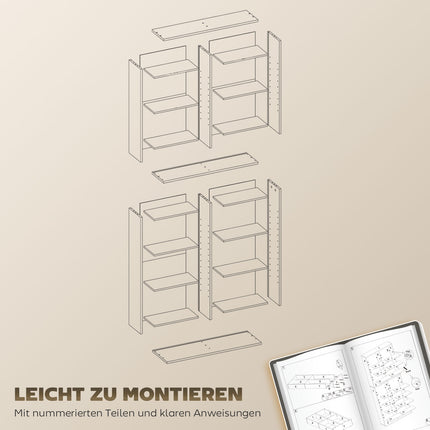 Regál na CD/DVD/Blu-ray, 14 nastavitelných polic, bílý