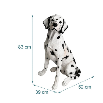 Zahradní socha psa dalmatina, polyresin, 83 cm