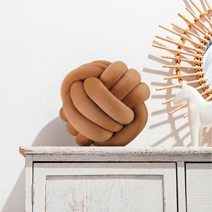 Tmavě zelený uzlový polštář – 25 cm, polyesterová pěna