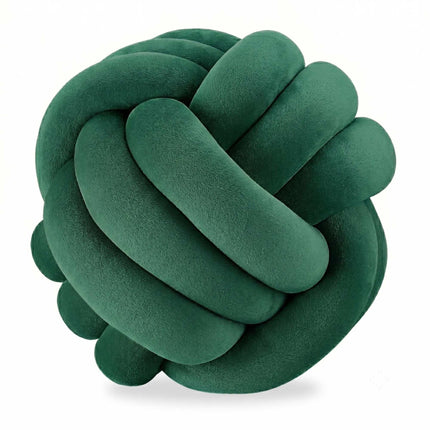 Tmavě zelený uzlový polštář – 25 cm, polyesterová pěna