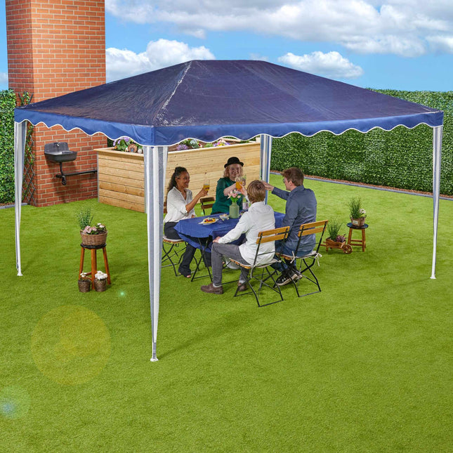Tmavě modrý zahradní pavilon 3x4 m
