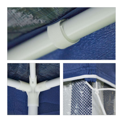 Dunkelblauer Pavillon 3x4 m