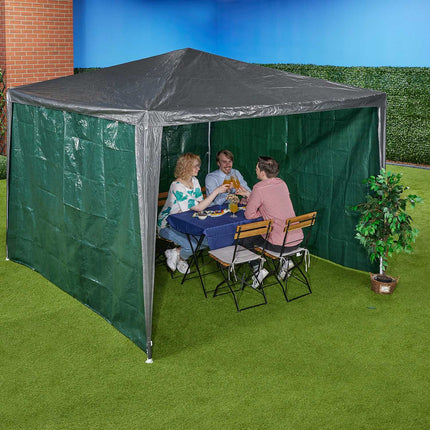 Tmavě zelené boční panely pavilonu – sada 3 ks