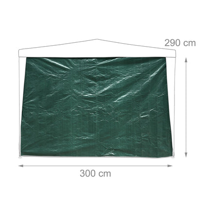 Tmavě zelené boční panely pavilonu – sada 3 ks