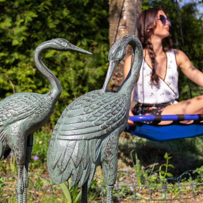 Decorative Cast Iron Crane Statue
