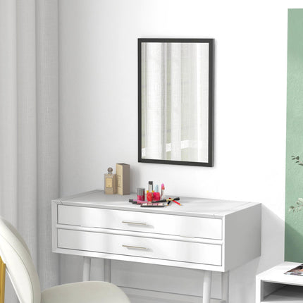 Decorative Wall Mirror, 40 x 60 cm, Black MDF Frame