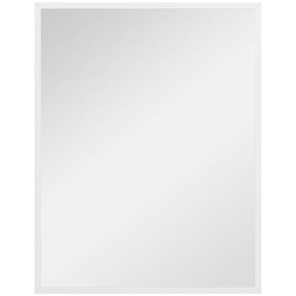Decorative Wall Mirror, 70 x 90 cm, White MDF Frame