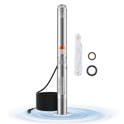 Deep Well Submersible Pump, 1100W, 75 m Head, IP68