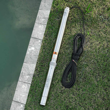 Deep Well Submersible Pump, 550W 230V, 65 L/min, Stainless Steel
