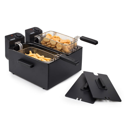 Fritéza dvojitá 2x3L 2x1800W černá