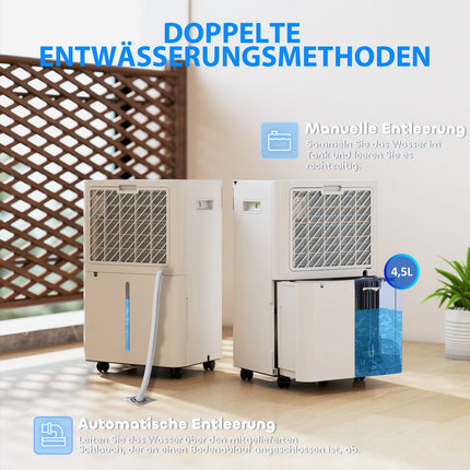 Odvlhčovač, nádrž 4.5L, 24hodinový časovač, LED displej