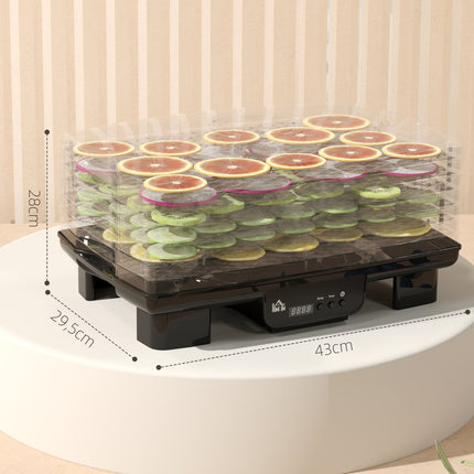 Dehydrator, 550W, 6-compartment adjustable rack, 40-70°C timer