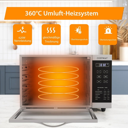 Sušička potravin s 8 síty, regulace teploty 0-70°C a ochrana proti přehřátí