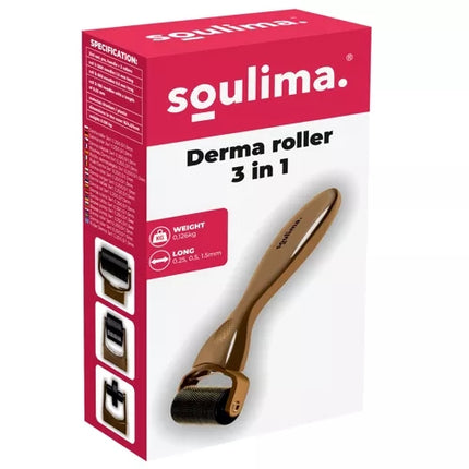 Derma roller 3v1 0.25/0.5/1.5mm Soulima 22846