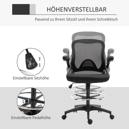 Ergonomická kancelářská židle, otočná, síťovina, 360°, nosnost 120 kg