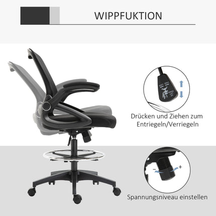 Ergonomická kancelářská židle, otočná, síťovina, 360°, nosnost 120 kg