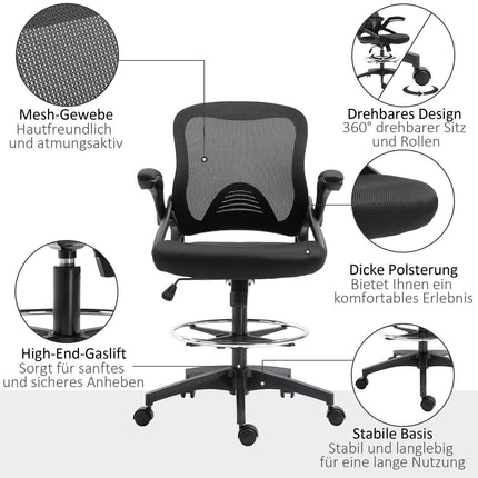 Ergonomická kancelářská židle, otočná, síťovina, 360°, nosnost 120 kg