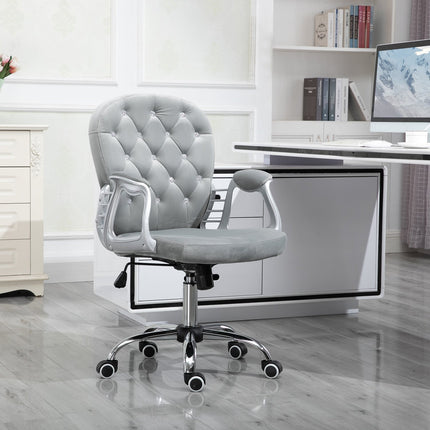 Ergonomická šedá kancelářská židle – nastavitelné polstrované opěradlo