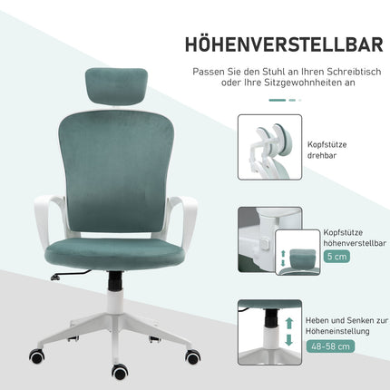 Ergonomic desk chair, adjustable height, tilt function