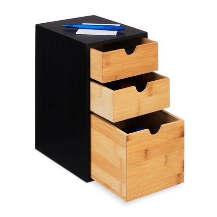 Organizér do zásuvky se 3 přihrádkami, bambus
