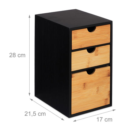 Organizér do zásuvky se 3 přihrádkami, bambus