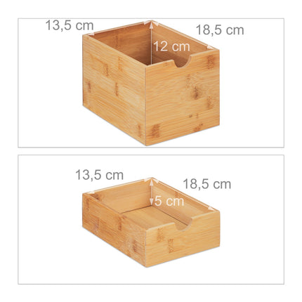 Organizér do zásuvky se 3 přihrádkami, bambus