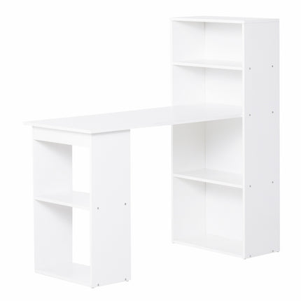 Psací a kuchyňský stůl s policí – 120x55x120 cm, bílý