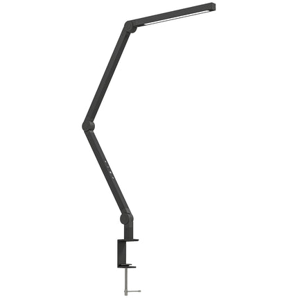 Stolní lampa s nastavitelným jasem a barvou světla, kovová svorka