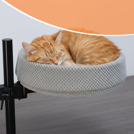 Desk-Mounted Cat Bed – Height Adjustable, Soft Nest