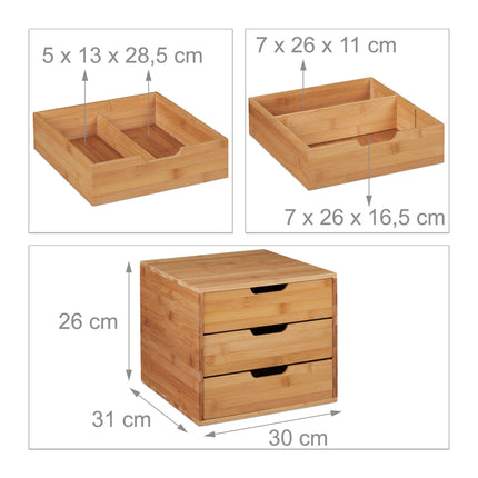 Schreibtisch-Organizer 3 Schubladen