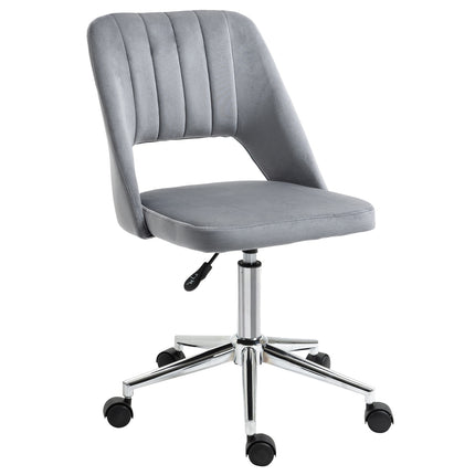 Ergonomická otočná židle k psacímu stolu ve vzhledu sametu, tmavě šedá