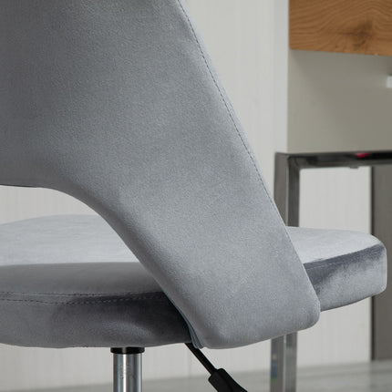 Ergonomická otočná židle k psacímu stolu ve vzhledu sametu, tmavě šedá
