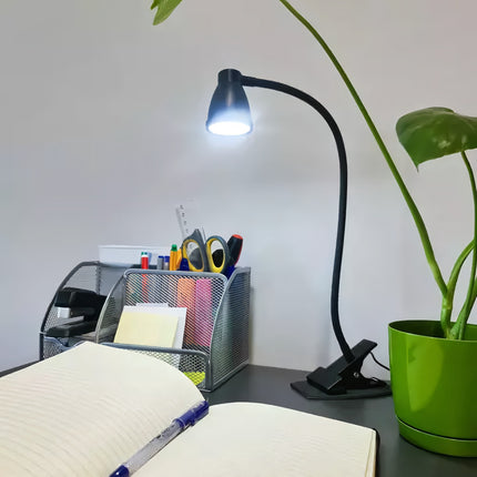 Stolní lampa s klipem – černá Izoxis 19454