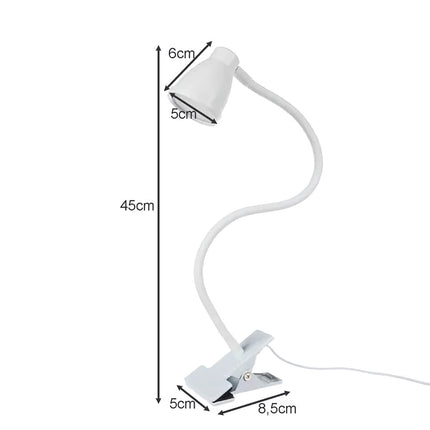 Desk lamp with a clip - white Izoxis 19455