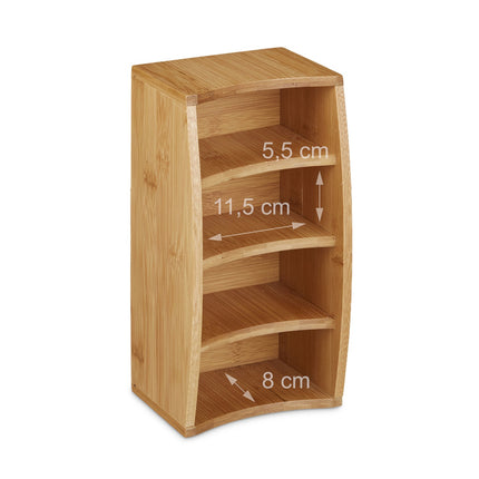 Stolní organizér z bambusu se 4 přihrádkami